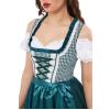 DIRNDL TRACHTENKLEID DAMEN MARİA PLAİD DARK GREEN   3.TLG