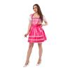 DIRNDL TRACHTENKLEID DAMEN MARİA PLAİD PİNK 3.TLG