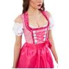DIRNDL TRACHTENKLEID DAMEN MARİA PLAİD PİNK 3.TLG