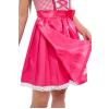 DIRNDL TRACHTENKLEID DAMEN MARİA PLAİD PİNK 3.TLG