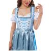 DIRNDL TRACHTENKLEID DAMEN MARİA PLAİD TURQUOISE  3.TLG