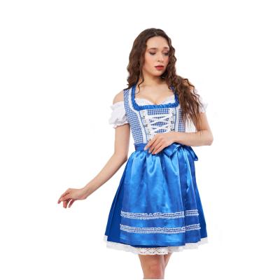DIRNDL TRACHTENKLEID DAMEN MARİA PLAİD BABYBLUE   3.TLG
